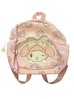 Sanrio My Melody Pink Mini Backpack with Front Pocket 11" Tall